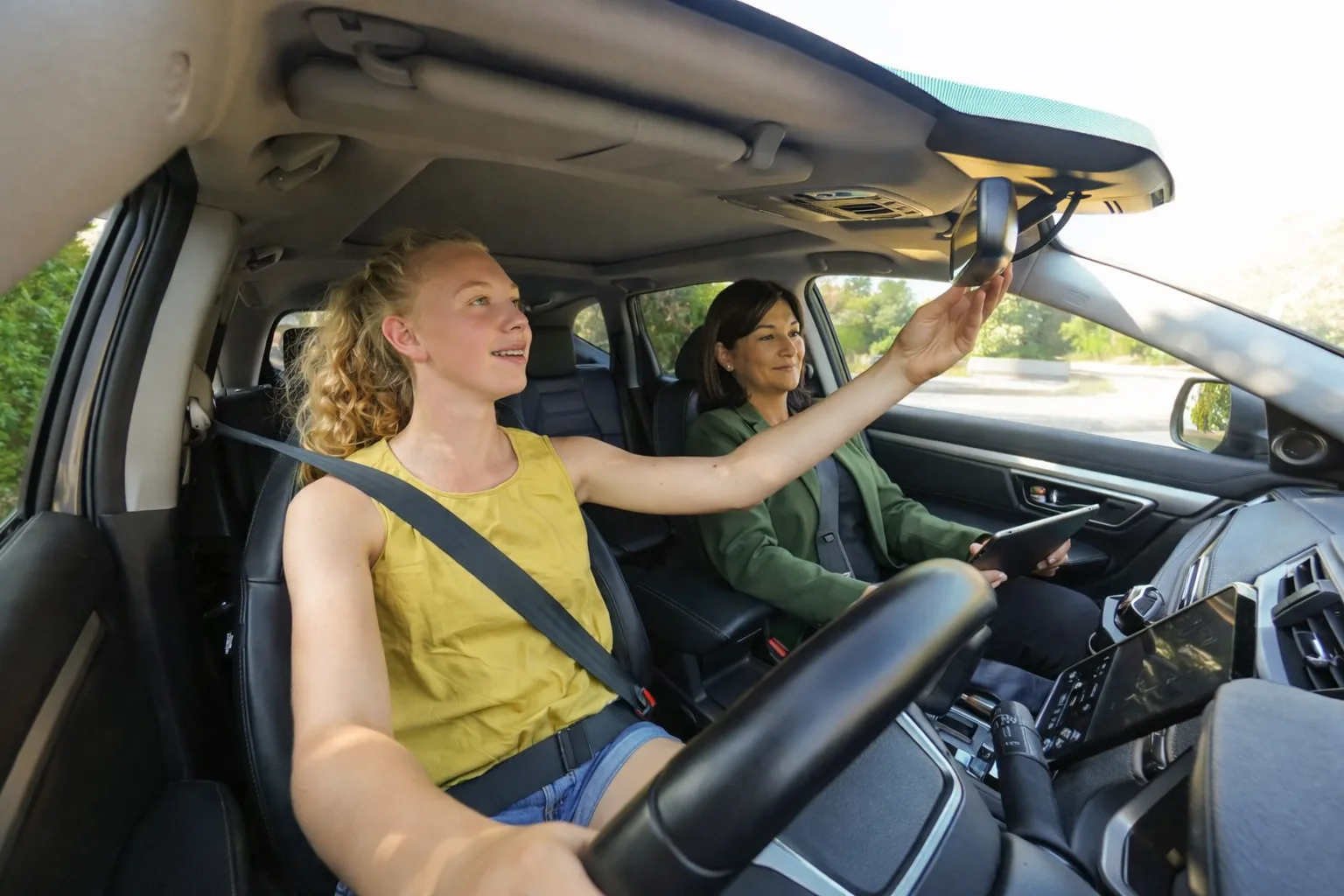 Professional driving instructor coaching a learner in Melton
